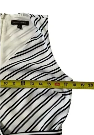 Banana Republic Black & White Striped Jumpsuit Women Size 8 | 25-652 thumbnail 8