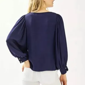 Lilly Pulitzer The Maisel Blue Top‎ Size S thumbnail 2