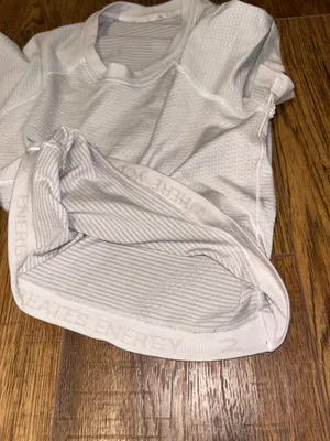 Lululemon Cropped Swiftly Tech Short Sleeve white thumbnail 4