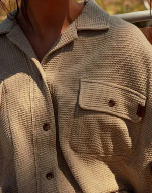Tribe Kelley Waffle Cropped Button up thumbnail 2