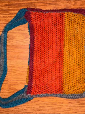 Handmade crochet bag Blue thumbnail 4