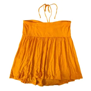 Y2K Halter Tube Top Mustard‎ Yellow XL Babydoll Flowy Coastal Cowgirl Festival thumbnail 2