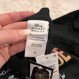 NWT Disney Mickey Mouse Forever True Black Womens Sweatshirt MEDIUM Rhinestone thumbnail 6