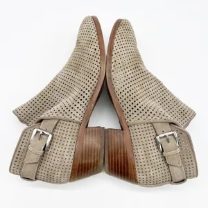 Sam Edelman Womens 9 Paula‎ Perforated Leather Buckle Ankle Boot Putty Suede thumbnail 7