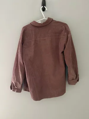 ASOS Design Oversized Corduroy Button Up Shirt Women’s 0 Dusty Rose thumbnail 7