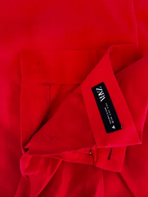 Red Zara pants thumbnail 2