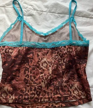 Amazon Leopard print tank cropped top thumbnail 2