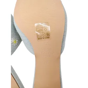 Oasis‎ Society Altar'd State Olive Denim Daisy Embroidered Mules Sandals New 7.5 thumbnail 11