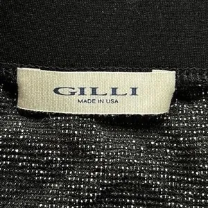 Gilli Kelsey Womens Sz M Petite Black cream Geometric Flared Mini Skirt Knit thumbnail 3