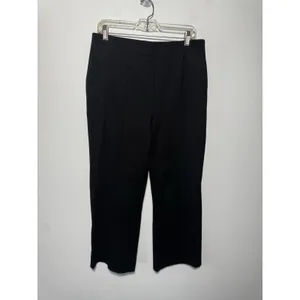 OGL Black Straight-Leg Trousers High-Rise Stretchy Comfortable Workwear Small thumbnail 3