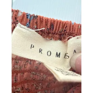Prómesa Ruched Long Sleeve Burnt Orange Medium Cropped Top thumbnail 3