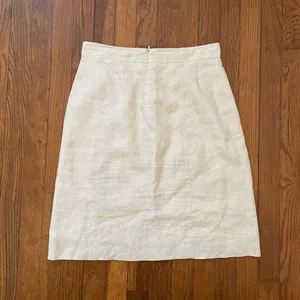 💥Brooks Brothers 100% Linen A-Line Skirt Cream Natural Pockets Size 8💛 thumbnail 10