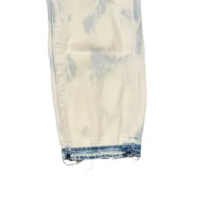 Article Of Society Straight Leg Jeans Frayed Hem Tie Dye Bleached Denim 26 Women thumbnail 4