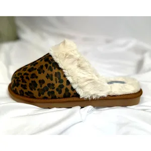 Volatile Microsuede with Faux Shearling Slipper Leopard Fluff 9 Brown thumbnail 5