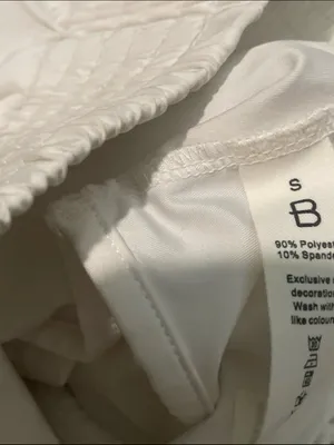 White Women’s Athletic Shorts with Smocked Waist thumbnail 3