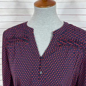 41 Hawthorn Polka Dot Belted V Neck Cloey Shirt Dress Blue‎ Red Small thumbnail 5