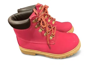 Fashion Class USA Kids "Working Hiking" Pink Lace-Up Boots - Size 2 thumbnail 1