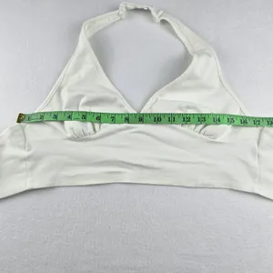 Altar'd State -1645 White Halter Top Back Tie Sleeveless Crop Top‎ - Size Large thumbnail 7