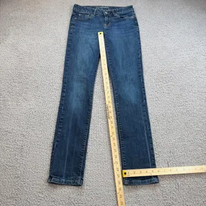 American Eagle Aeropostale Jeans Bayla Skinny Womens 6 Regular Blue Low Rise Stretch Denim thumbnail 4