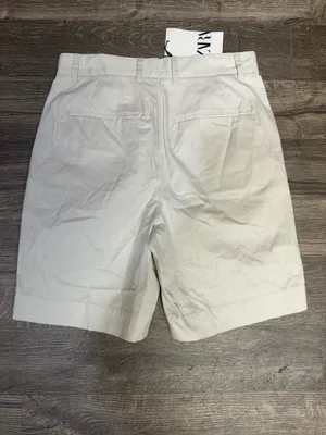 🤍 Zara Off White Tailored Bermuda Shorts NWT | Size 29 | Old Money Style thumbnail 6