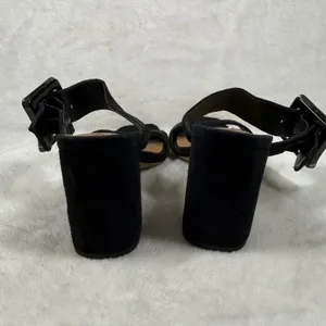 Sam Edelman Casey Black‎ Suede Block Heel Sandals Size 5 Square Toe Buckle Strap thumbnail 8