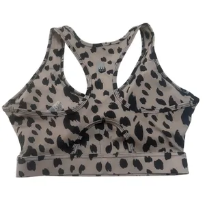 MM Sport Sports Bra Women Medium Tan Black Excellence Animal Print Racerback thumbnail 7