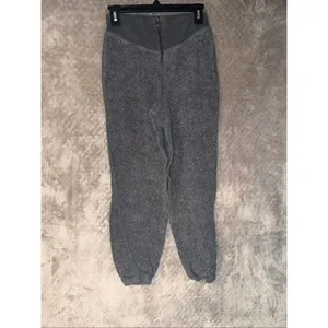 Aerie Sherpa Fleece Corset Jogger Charcoal Grey Terry Sweatpants Sz XS #769 thumbnail 3