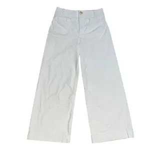 Anthropologie Maeve The Colette Corduroy Ankle Cropped Wide‎ Leg Pants Cream 29 thumbnail 3