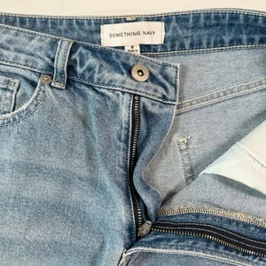 Something Navy Womens Jeans Blue Denim Straight Hi Rise Medium Wash Stretch 8 thumbnail 6