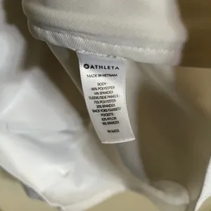 Athleta Jacket White Run‎ Free Full Zip Cinched Waist Vented Reflective Small thumbnail 3