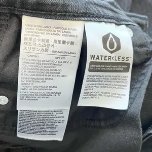 LEVI’S Women’s 505 Straight Leg Black Denim Jeans 28 thumbnail 9