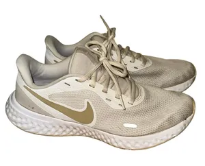 Nike Revolution Running Shoes‎ Women’s 9.5 White Athletic Sneakers thumbnail 1
