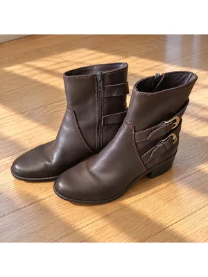 Emanuele Crasto Italian Leather Brown Moto Buckle Boots EU 39 thumbnail 3