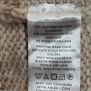Loft Space Dyed Knobby Bobble Mock Neck‎ Sweater Cream Beige XSmall XS thumbnail 12