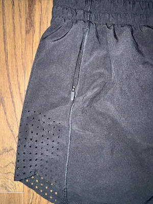 Athleta Black Perforated Women's Athletic Shorts thumbnail 2
