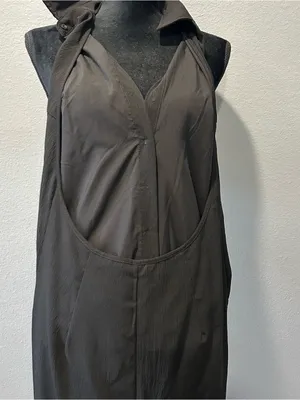 POÉSELLE Black Open Back Maxi Dress Size L Runs Small NWOT thumbnail 5