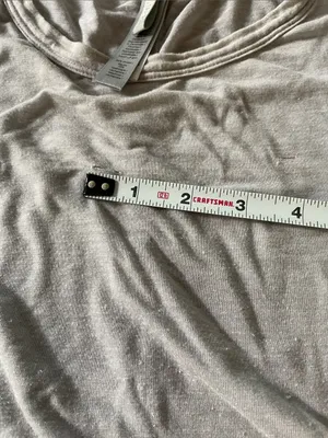 Skims Sheer Gray Short Sleeve Tee, Size Medium, See Flaw thumbnail 3
