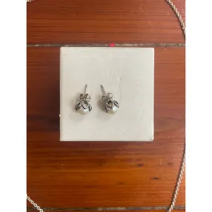 Pandora Retired Cultured Elegance Pearl Ring Earrings Necklace Set 925 thumbnail 3