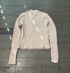 Forever 21 Women’s Ribbed Mock Neck Sweater Top Beige Size Small thumbnail 3