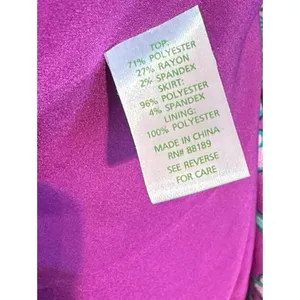 Lilly Pulitzer Blue Purple Floral Wrap Tank Dress, size Small thumbnail 9