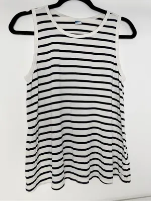 Old Navy Navy and White Striped Tee thumbnail 4