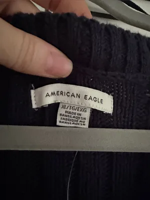 American Eagle Outfitters Dark Navy Ribbed V‑Neck Cardigan thumbnail 2