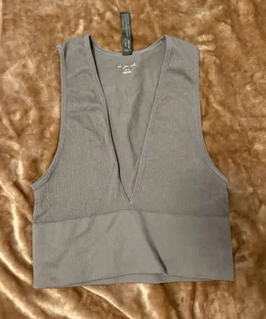 Urban Outfitters Crop Top Grey thumbnail 1