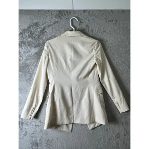 Theory‎ Ivory Single Button Blazer Jacket Tailored Quiet Luxury Career Chic 4 thumbnail 4