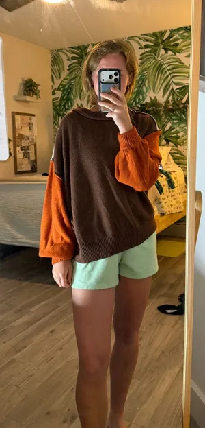 Shiekh Brown basic neutral sweater thumbnail 1