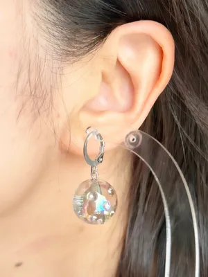 Handmade round beads y2k cute dangle earrings⭐️ thumbnail 6