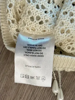 Peppermayo Carpe Diem Crochet Mini Dress in Ivory, Size S/M thumbnail 6
