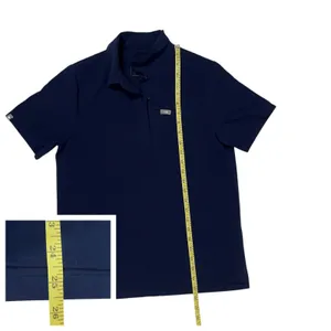 FIGS Nala Short Sleeve Scrub Polo Top - Blue - XS thumbnail 4