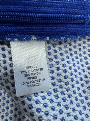 Banana Republic Peplum Top Blue White Geometric Notch Neck Sleeveless Size 8 thumbnail 8
