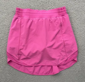 Lululemon Hotty Hot Skirt Skort High Rise Sonic Pink Athletic Women's 8 Tall thumbnail 1